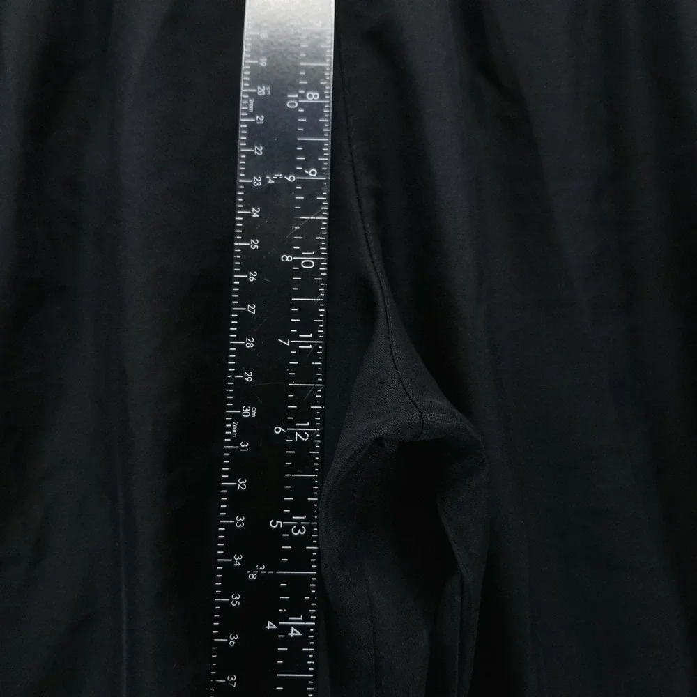 VTG Nike Pants Mens 2XL Black Drill Windbreaker Track Baggy Straight‎ Ankle Zip